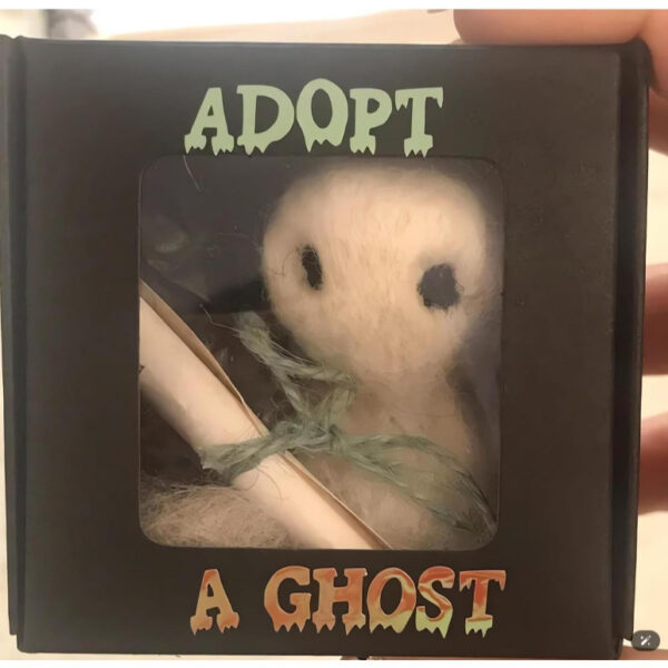 Adote um fantasma – fantasma de bolso pequeno fofo com um pequeno pergaminho, boneca fantasma de pelúcia  Pronta Entrega - Imagem 6