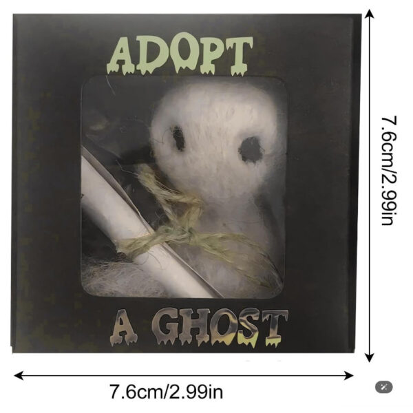 Adote um fantasma – fantasma de bolso pequeno fofo com um pequeno pergaminho, boneca fantasma de pelúcia  Pronta Entrega - Imagem 7