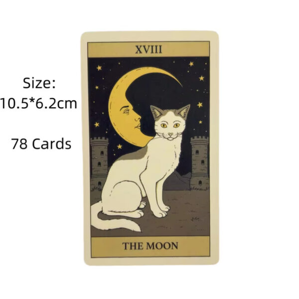 Gatos Governam a Terra – Cartas de Tarô 78 Oracle, Edição em Inglês para Adivinhação, Visões e Jogos Místicos - Imagem 3
