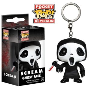 Chaveiro Ghost Face Pocket Pop • Filme Pânico • Mini Colecionável Gótico de Terror