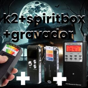 Kit Completo: K2 + Spirit Box + Gravador de Voz | Investigação Sobrenatural Profissional