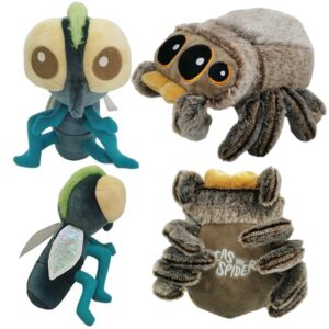 Pelúcia Lucas a Aranha 20cm e Findley a Mosca (seu melhor amigo) – Brinquedo Macio e Fofo | Presente Infantil Criativo